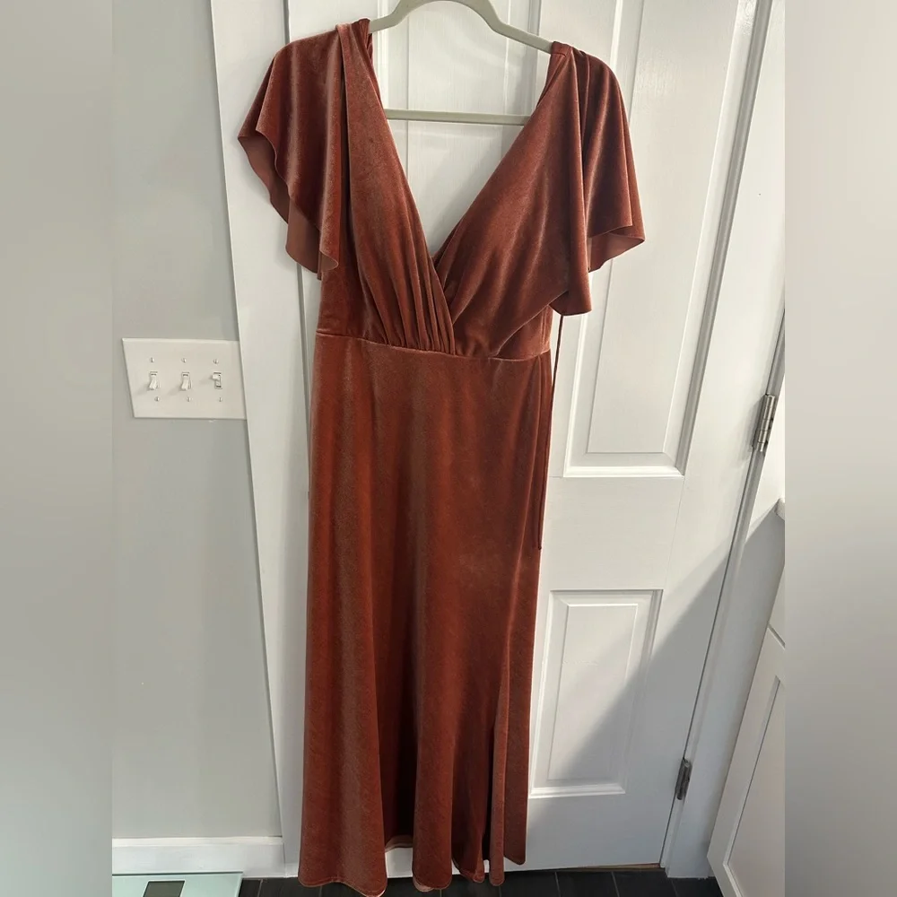 BHLDN Jenny Yoo Bridesmaid Dress in English Rose - Picture 1 of 4